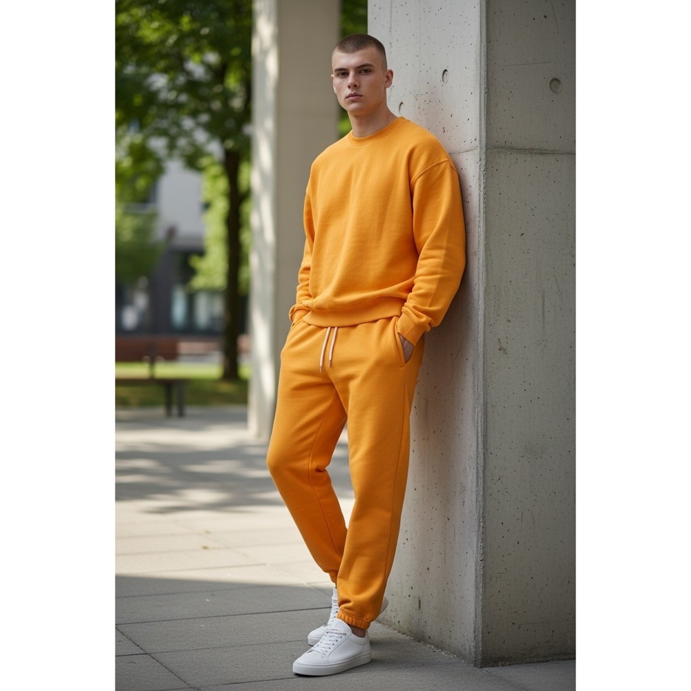 Vintage Lands End Orange Tracksuit Set Mens L Crewneck Please PLEASE READ!!! USA